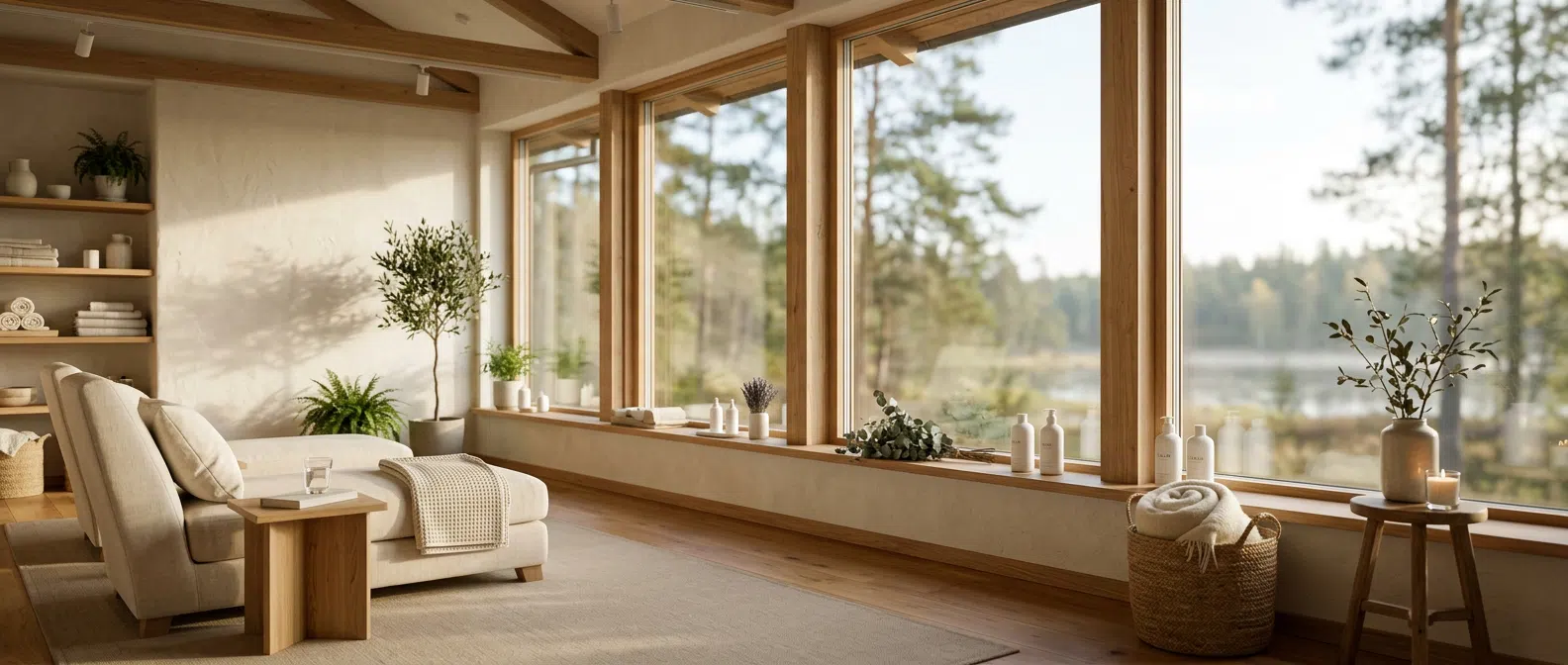 Skandinaviskt välmående interiör